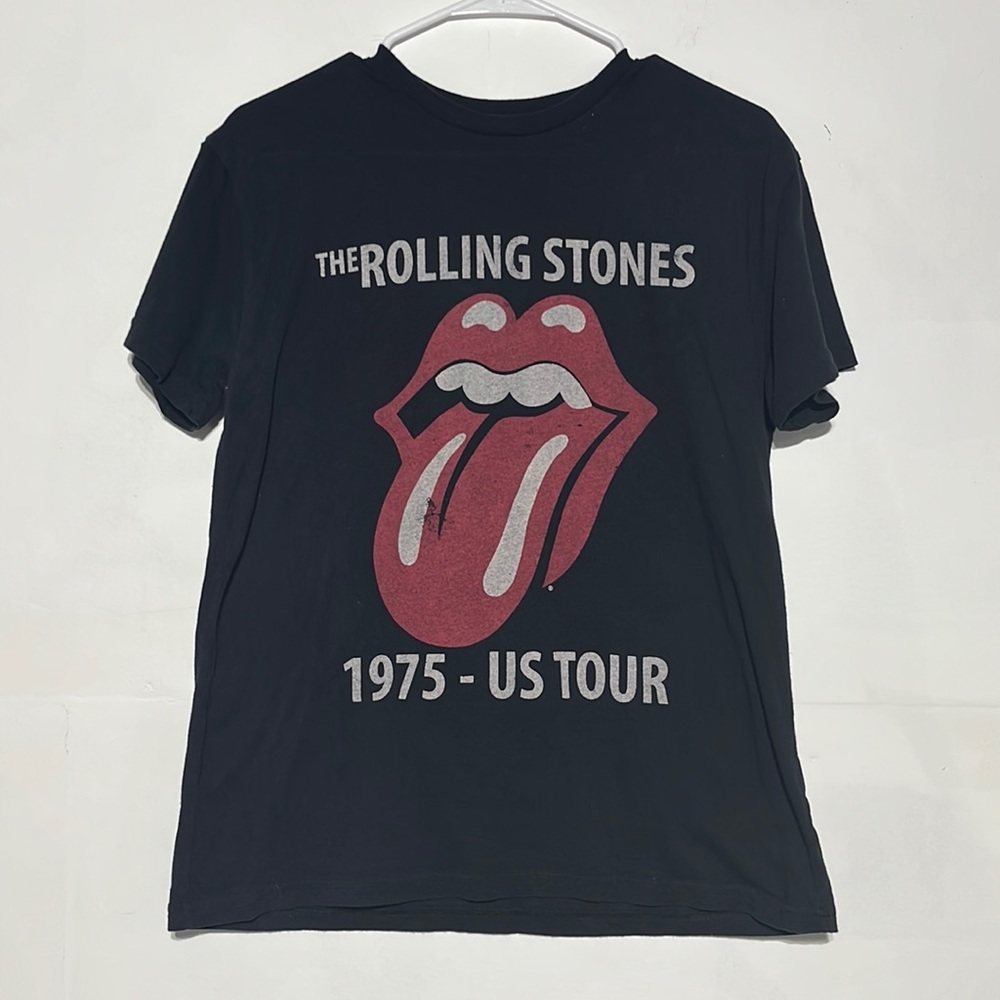 The Rolling Stones Black Graphic Cotton Tee Shirt Size Medium - Picture 2 of 5